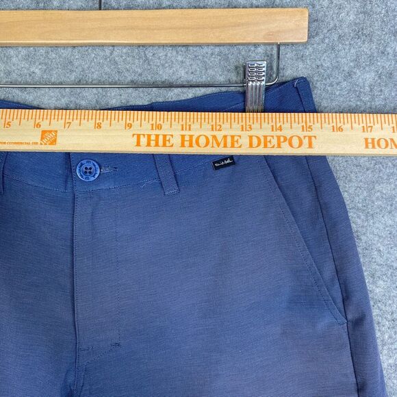 Travis Mathew Shorts Men's 30 Blue Golf Flat Front Chino 10 inch Inseam Stretch - Picture 2 of 6